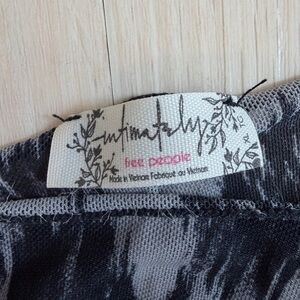 Free People Heathered Charcoal and Black Patterned Bralette